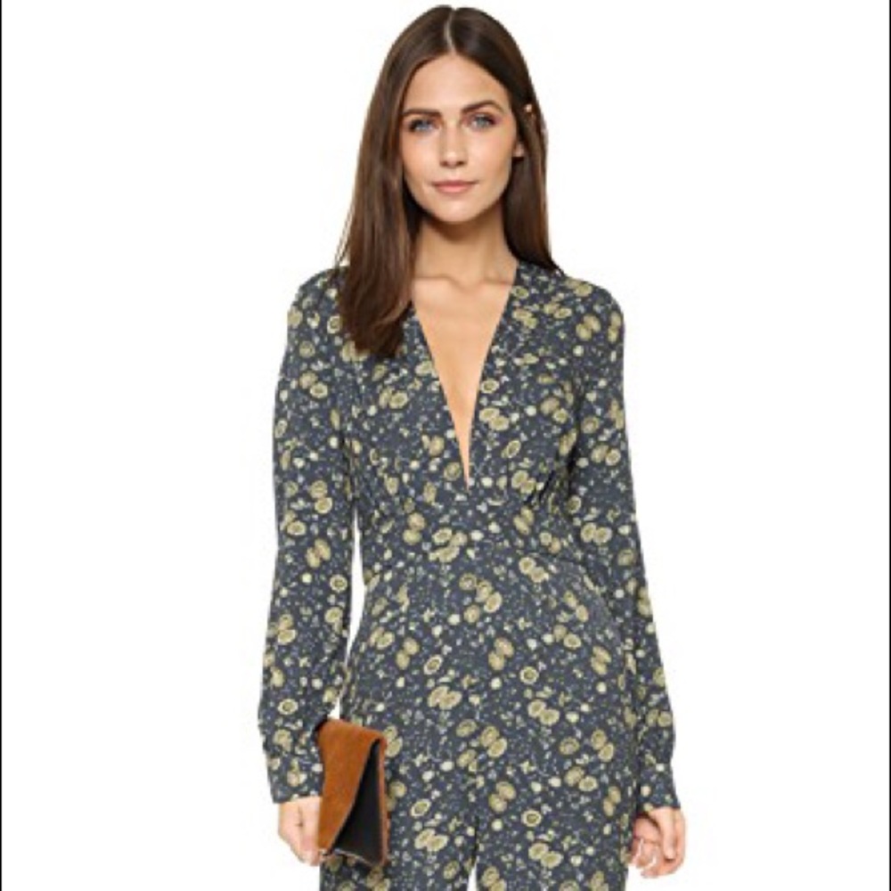 Free People Some Like It Hot Floral Jumpsuit